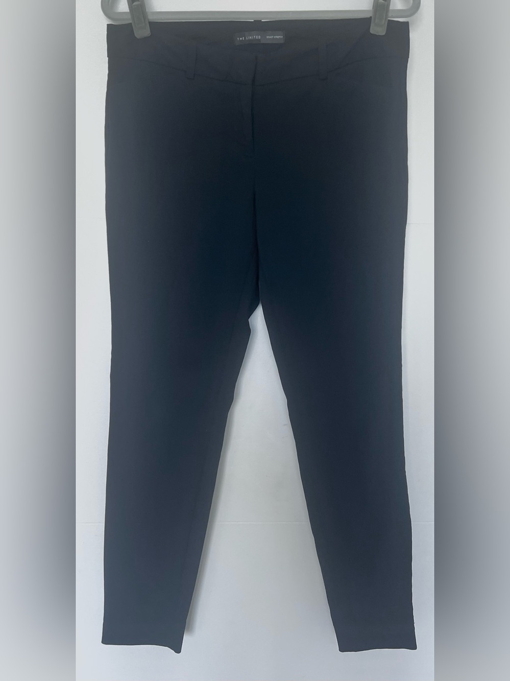 The Limited Exact Stretch Crop Ankle Pants Black Size 8R Mid Rise Office Wear